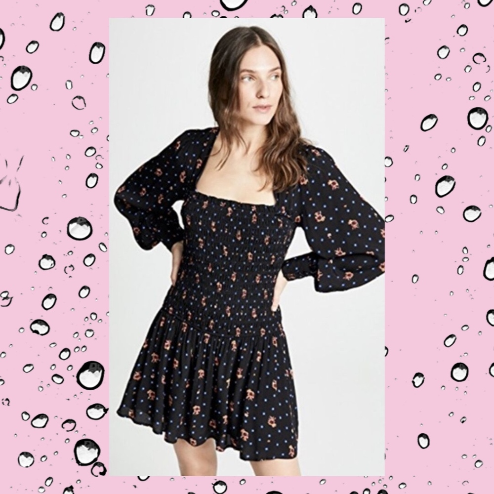 Free People Two Faces Mini long sleeve Dress M